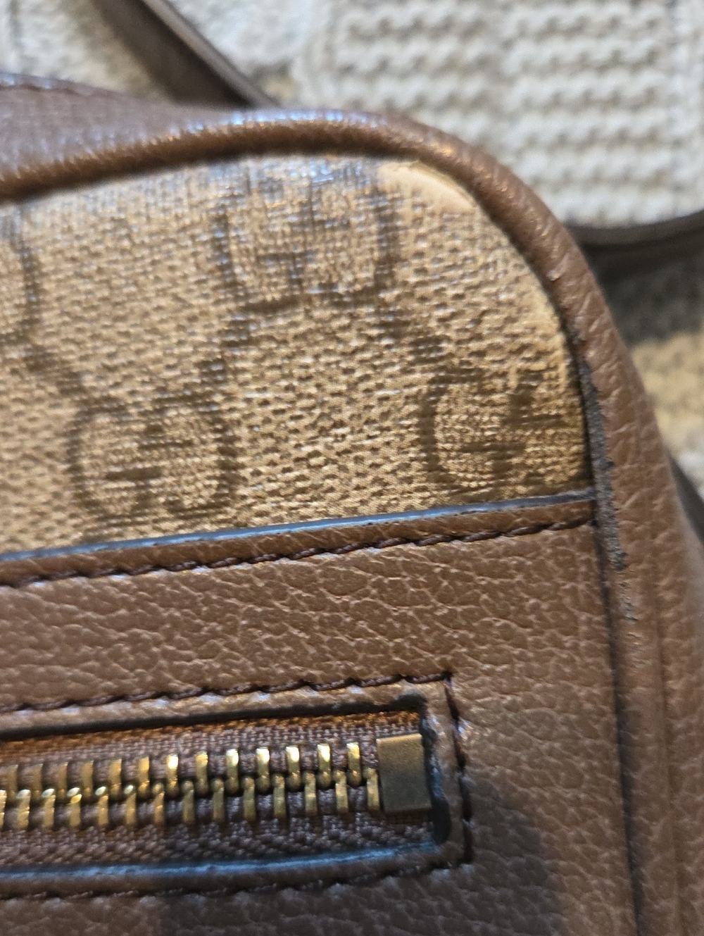 Authentic Gucci GG Supreme Monogram Web Small Ophidia Messenger Bag Brown - Picture 5 of 12